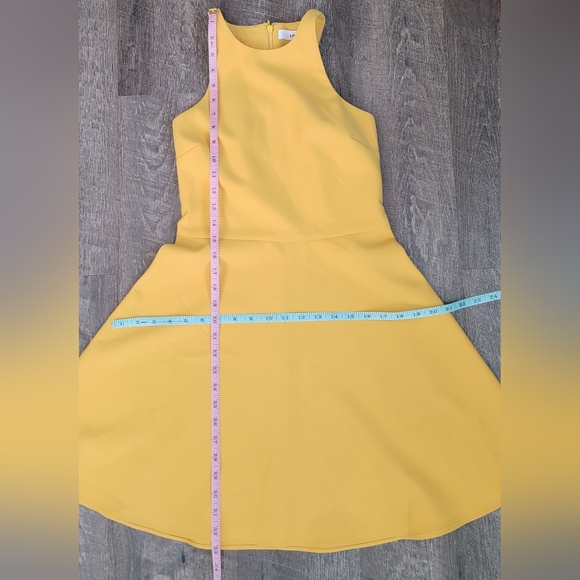 Likely X Revolove Moore Racerback Fit & Flare Mini Dress Womens 6 Goldenrod Fitt - Picture 9 of 11